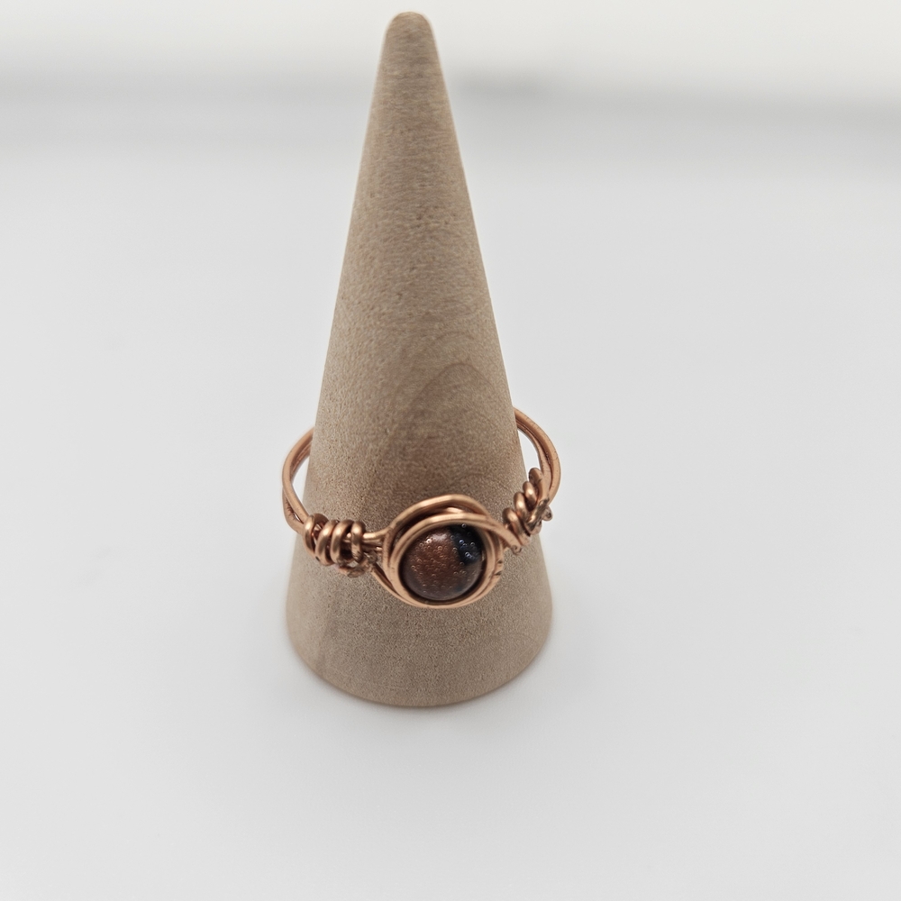 Elegant Copper Wire Wrapped Ring